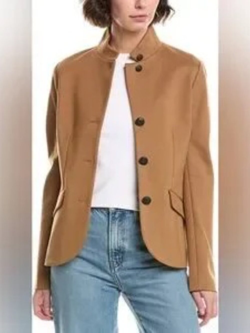 rag & bone Camel Stand Collar Blazer